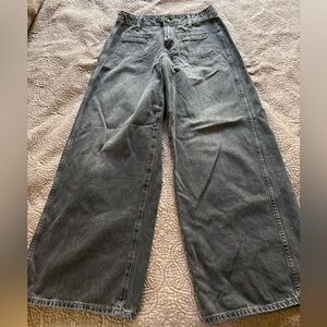 Old Navy Drapey Denim High Rise Wide Leg Jeans